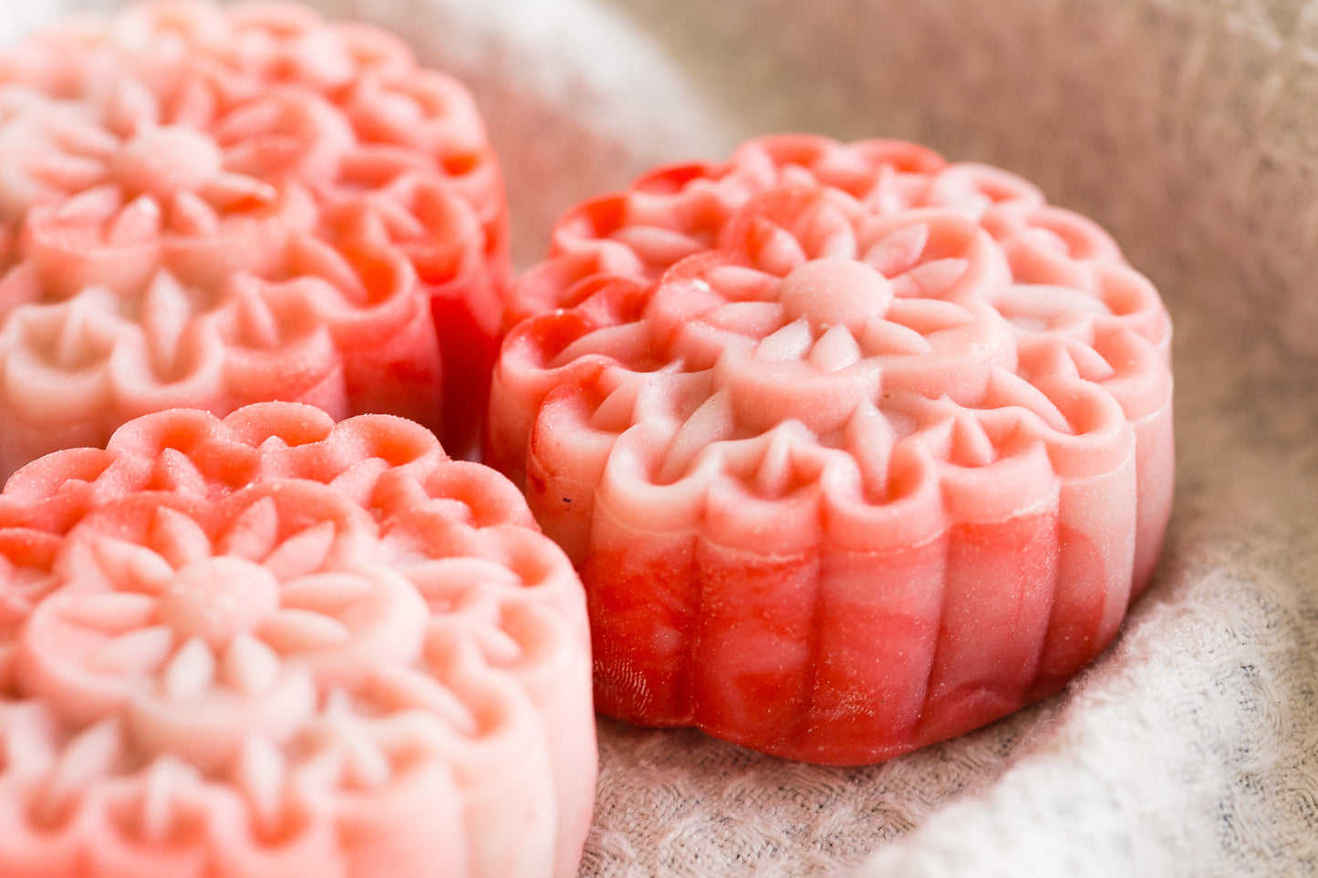 Red Bean Lotus Seed Snow Skin Mooncake