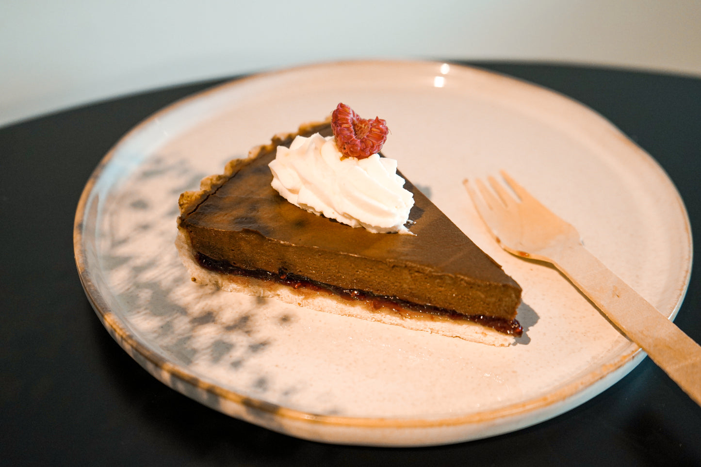 Raspberry Dark Chocolate Mousse Tart