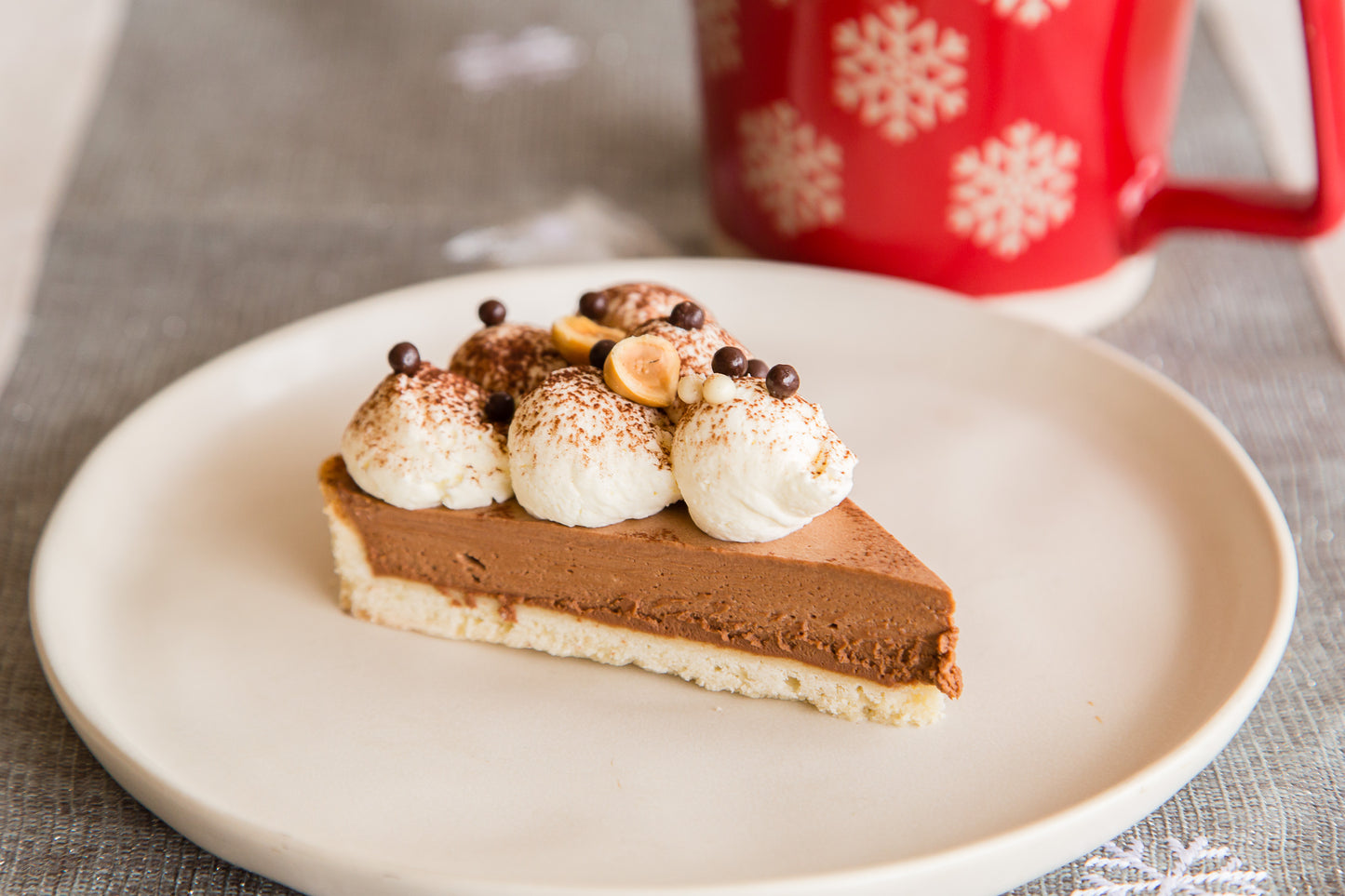 Milk Chocolate Hazelnut Mousse Tart
