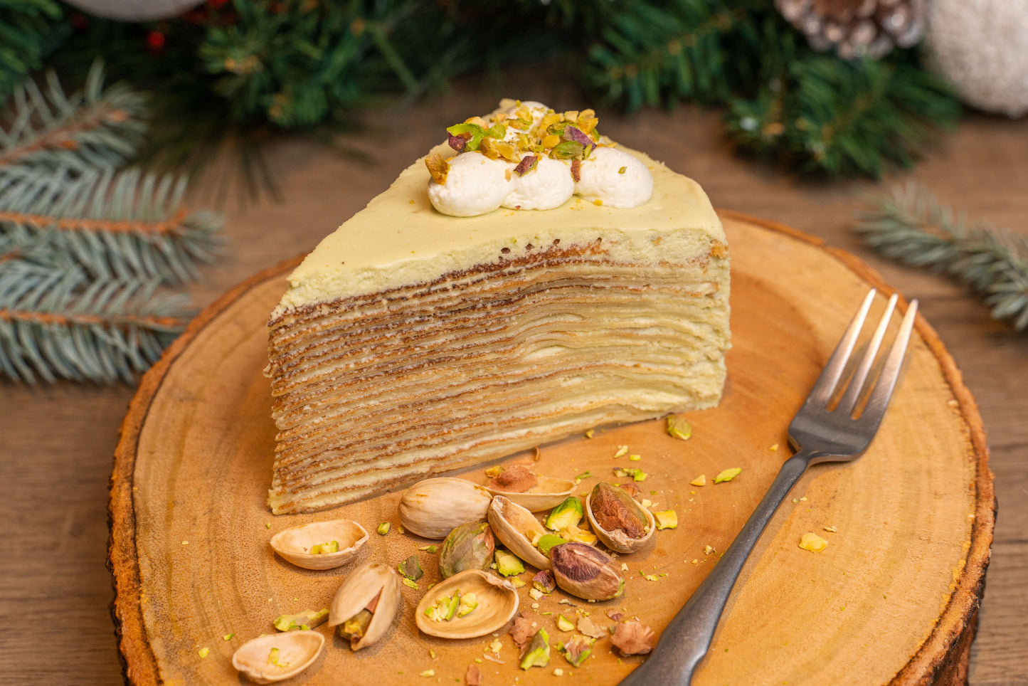 Pistachio Crepe Cake