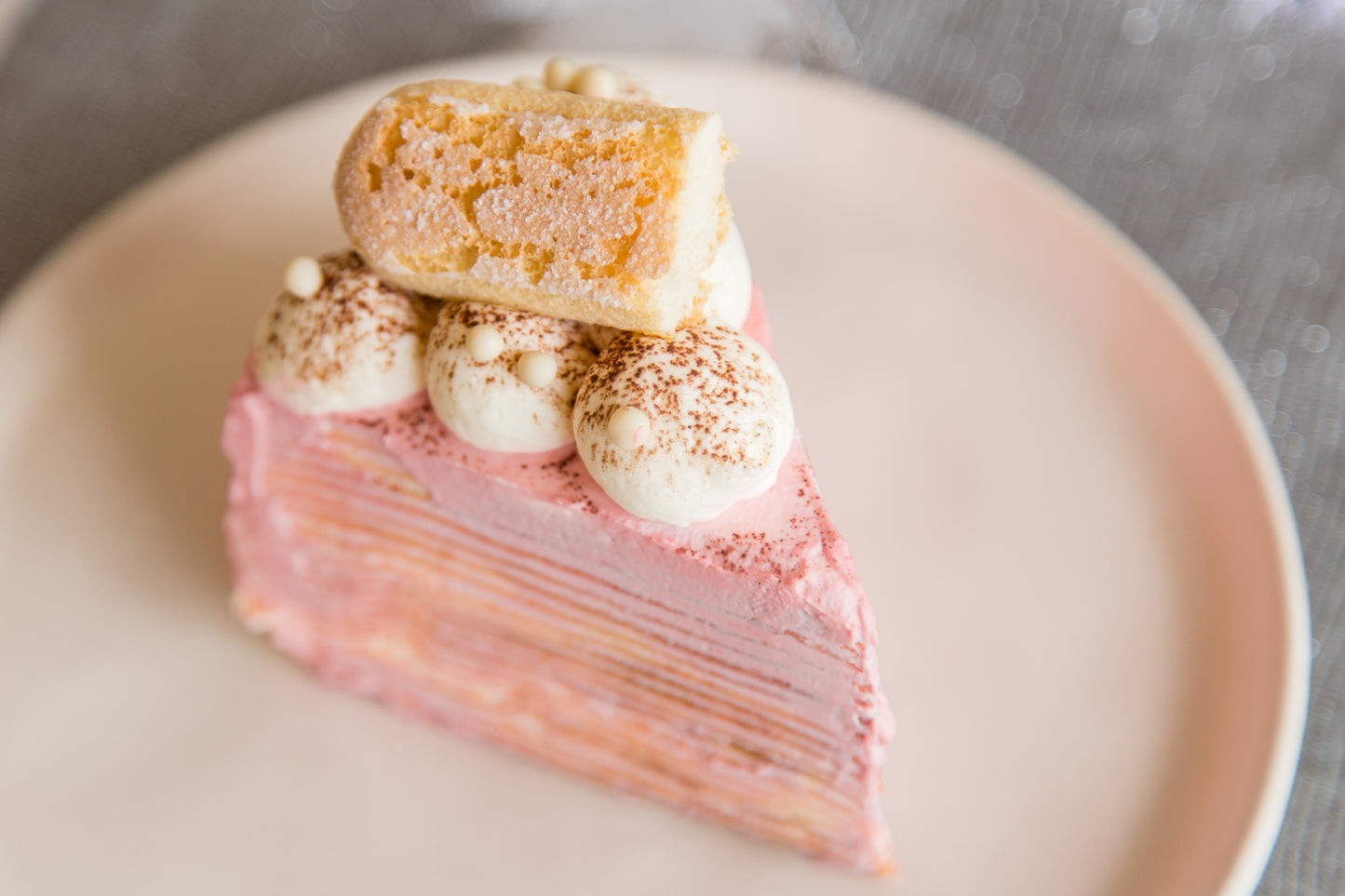 Strawberry Tiramisu Crepe Cake