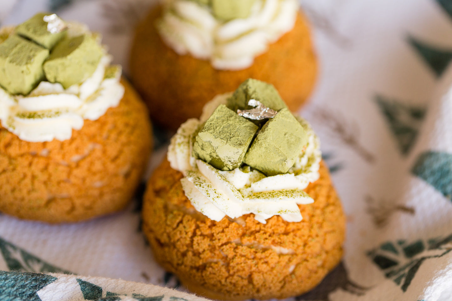 Double Matcha Cream Puff