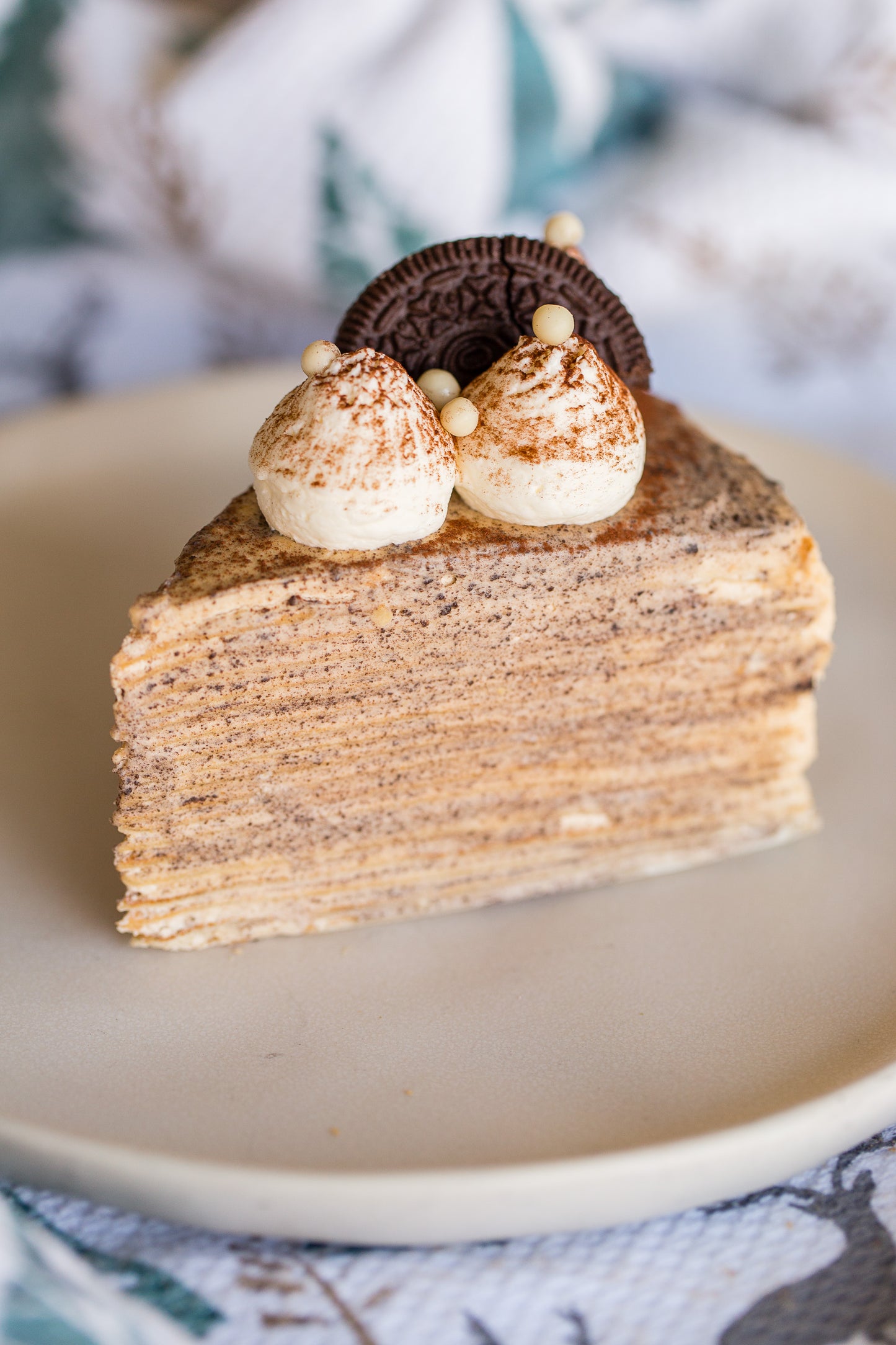 Tiramisu Oreo Crepe Cake