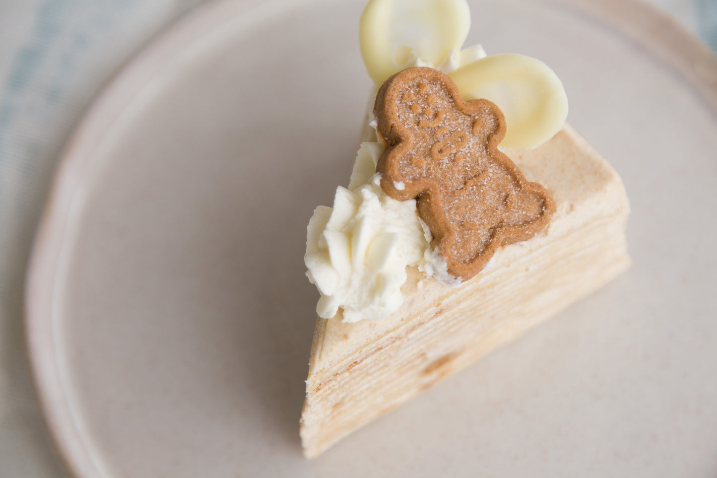 Gingerbread White Chocolate Crepe Cake