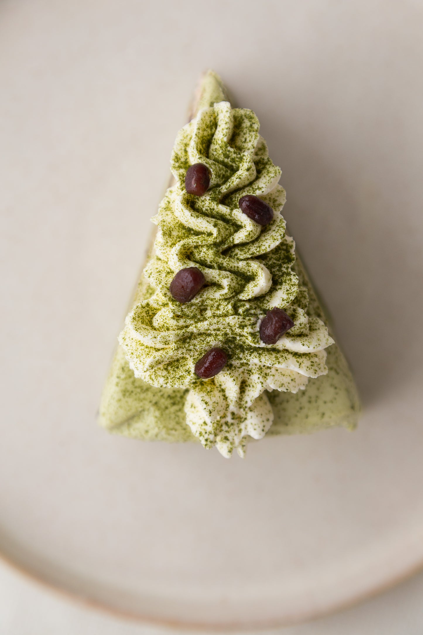 Matcha Red Bean Crepe Cake