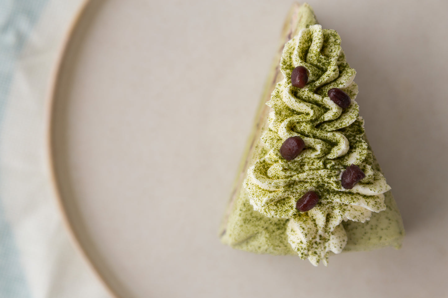 Matcha Red Bean Crepe Cake