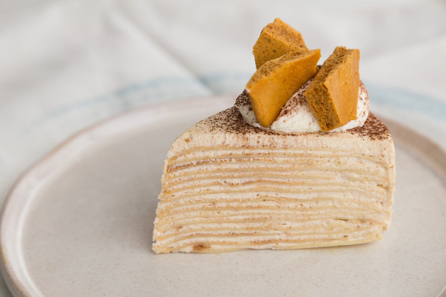 Caramel Crunch Latte Crepe Cake