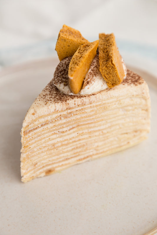 Caramel Crunch Latte Crepe Cake