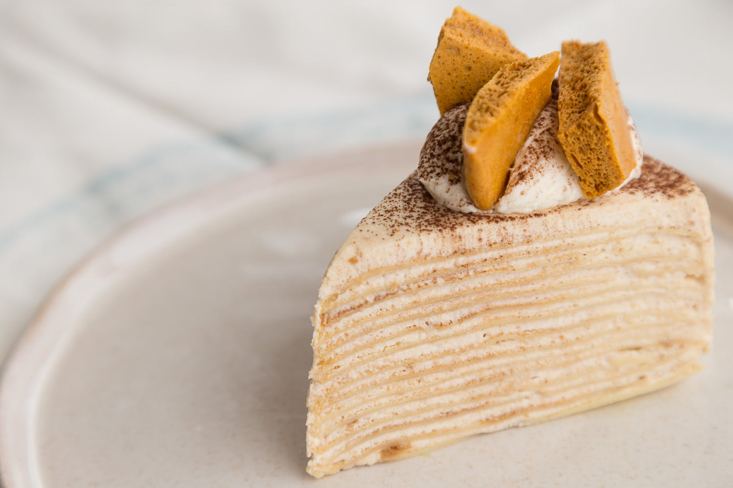 Caramel Crunch Latte Crepe Cake
